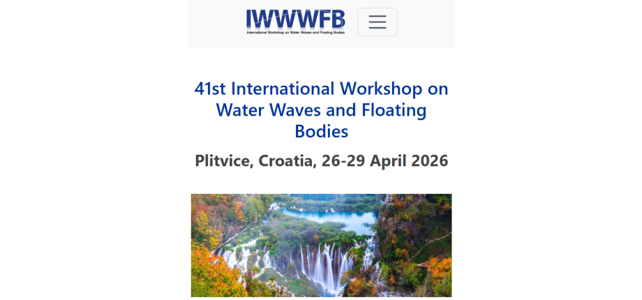 41st International Workshop on Water Waves and Floating Bodies