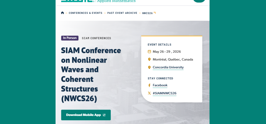 SIAM Conference on Nonlinear Waves and Coherent Structures